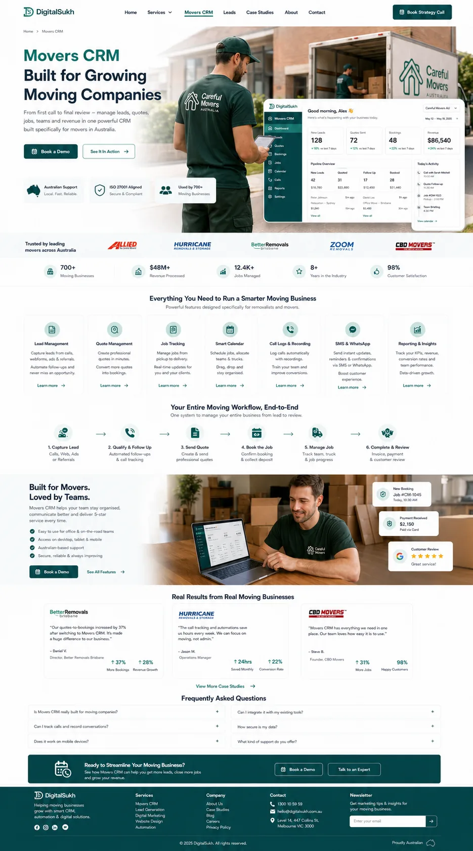 Full generated visual concept for Movers CRM Built for Growing Moving Companies