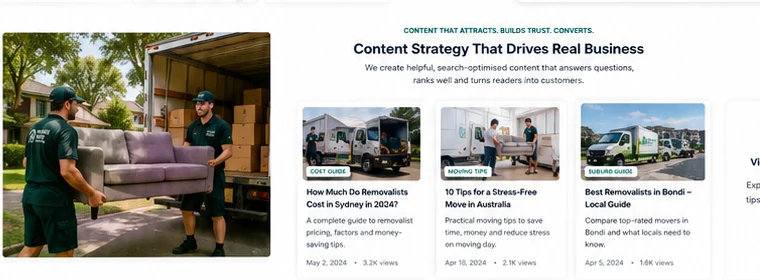 Removalist SEO content visual